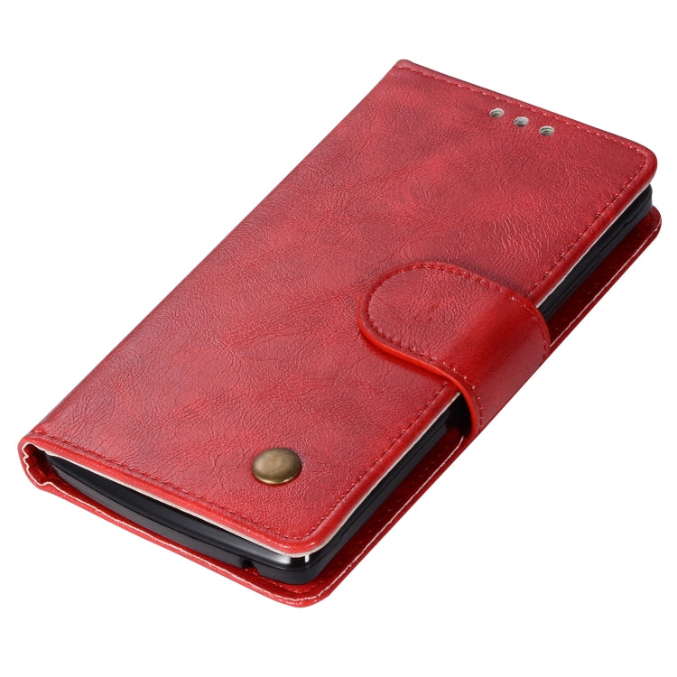 For Lenovo A2010 Retro Copper Button Crazy Horse Horizontal Flip PU Leather Case with Holder & Card Slots & Wallet & Lanyard