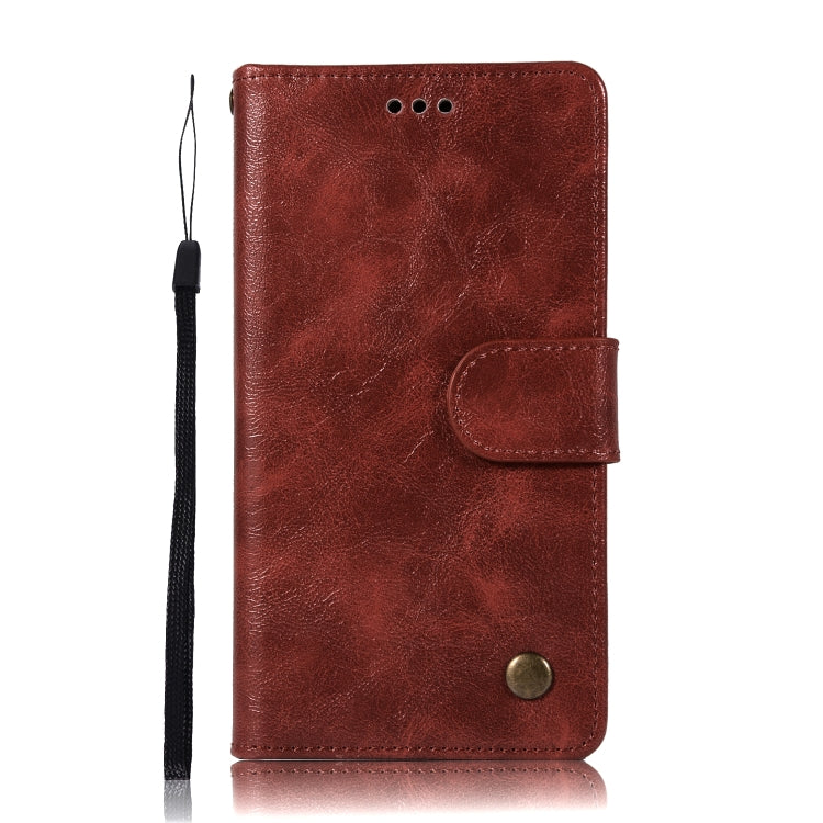 For Lenovo A6000 Retro Copper Button Crazy Horse Horizontal Flip PU Leather Case with Holder & Card Slots & Wallet & Lanyard