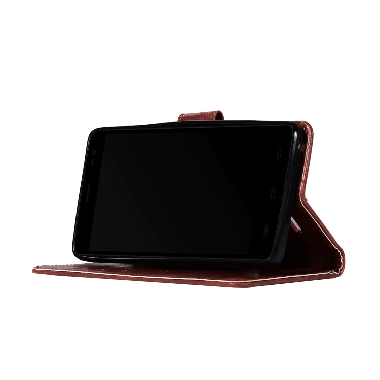 For Lenovo A6000 Retro Copper Button Crazy Horse Horizontal Flip PU Leather Case with Holder & Card Slots & Wallet & Lanyard
