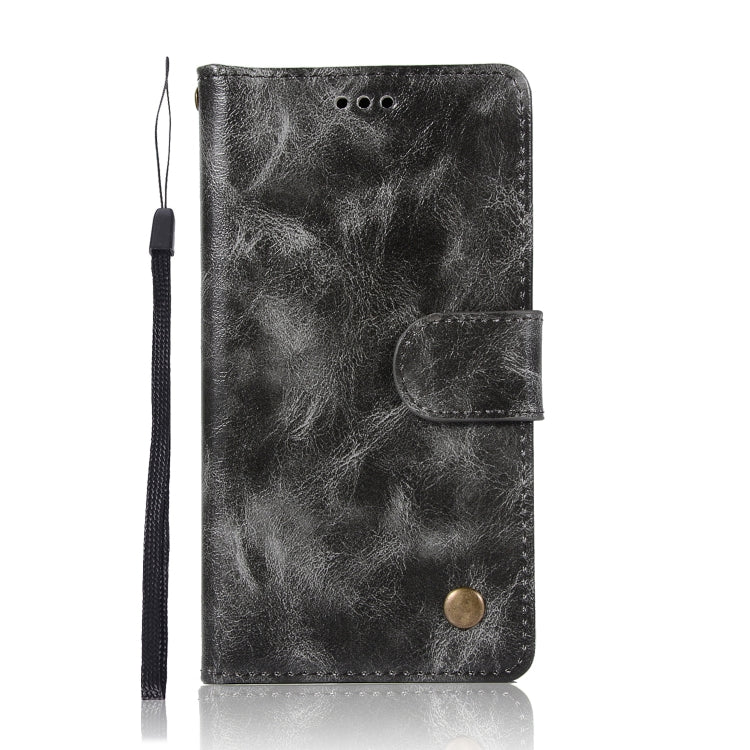 For Lenovo A6000 Retro Copper Button Crazy Horse Horizontal Flip PU Leather Case with Holder & Card Slots & Wallet & Lanyard