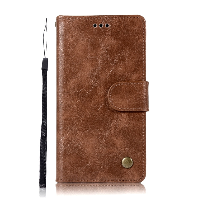 For Lenovo A6000 Retro Copper Button Crazy Horse Horizontal Flip PU Leather Case with Holder & Card Slots & Wallet & Lanyard