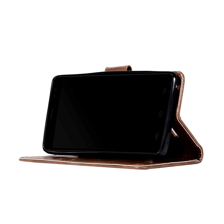 For Lenovo A6000 Retro Copper Button Crazy Horse Horizontal Flip PU Leather Case with Holder & Card Slots & Wallet & Lanyard