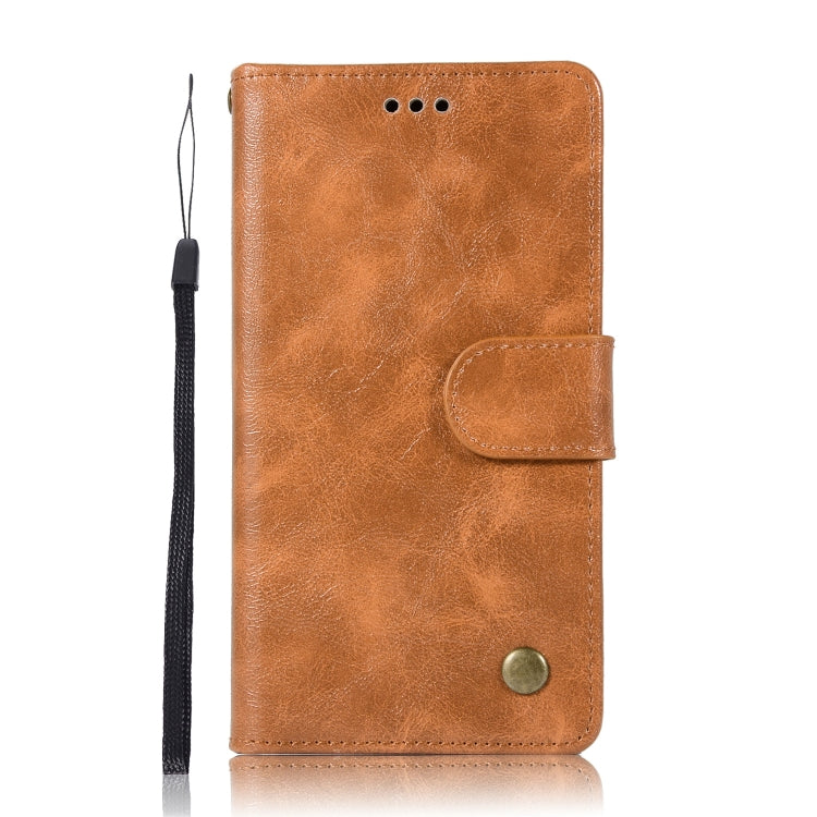 For Lenovo A6000 Retro Copper Button Crazy Horse Horizontal Flip PU Leather Case with Holder & Card Slots & Wallet & Lanyard