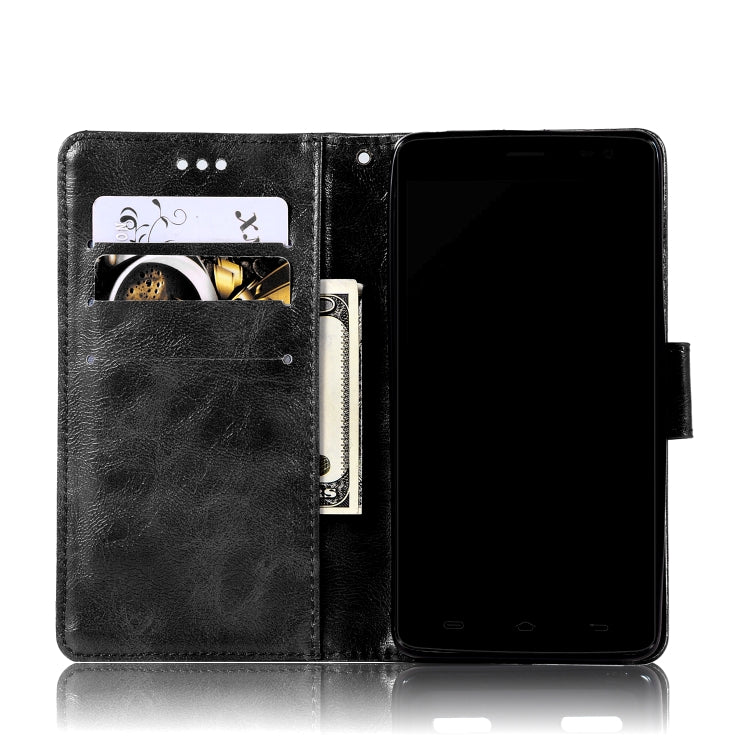 For Lenovo A6000 Retro Copper Button Crazy Horse Horizontal Flip PU Leather Case with Holder & Card Slots & Wallet & Lanyard