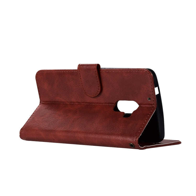 For Lenovo A7010 Retro Copper Button Crazy Horse Horizontal Flip PU Leather Case with Holder & Card Slots & Wallet & Lanyard