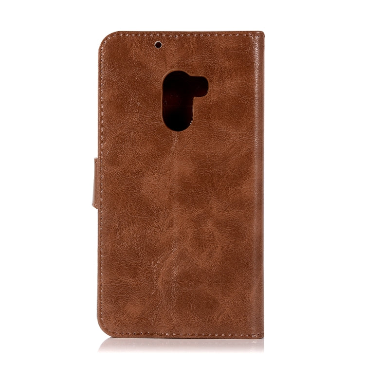 For Lenovo A7010 Retro Copper Button Crazy Horse Horizontal Flip PU Leather Case with Holder & Card Slots & Wallet & Lanyard