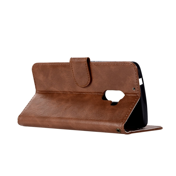 For Lenovo A7010 Retro Copper Button Crazy Horse Horizontal Flip PU Leather Case with Holder & Card Slots & Wallet & Lanyard