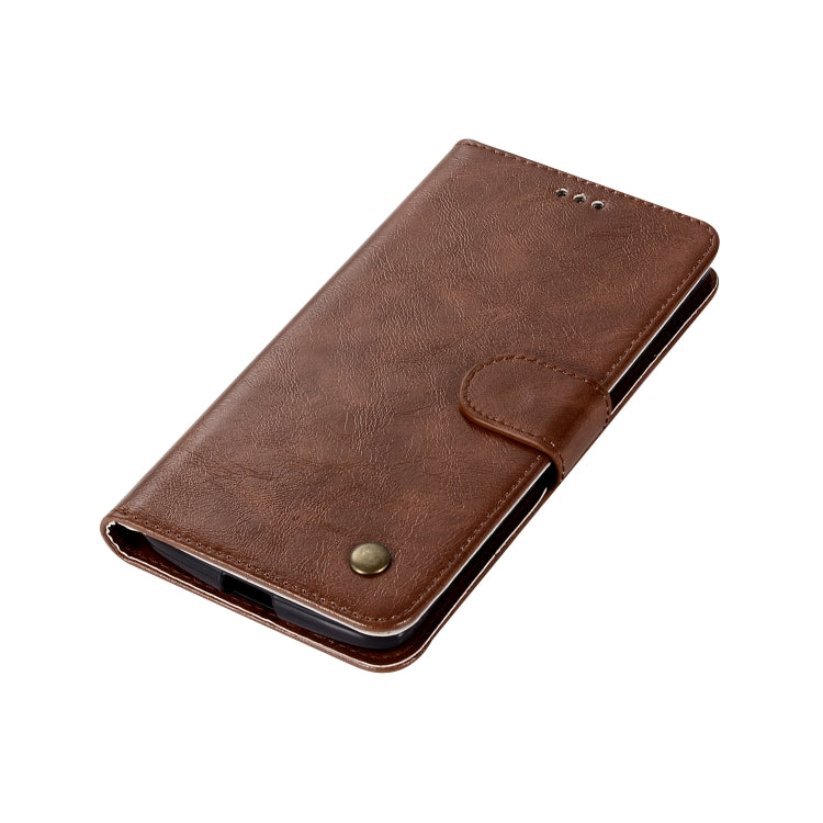 For Lenovo A7010 Retro Copper Button Crazy Horse Horizontal Flip PU Leather Case with Holder & Card Slots & Wallet & Lanyard