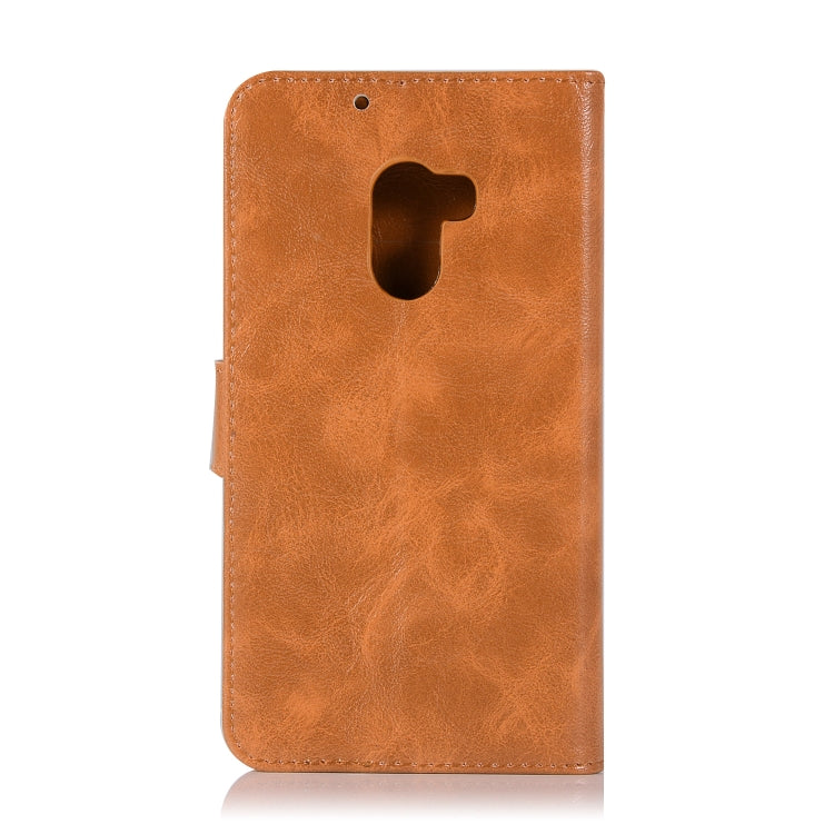 For Lenovo A7010 Retro Copper Button Crazy Horse Horizontal Flip PU Leather Case with Holder & Card Slots & Wallet & Lanyard