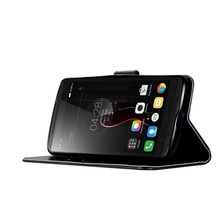 For Lenovo A7010 Retro Copper Button Crazy Horse Horizontal Flip PU Leather Case with Holder & Card Slots & Wallet & Lanyard