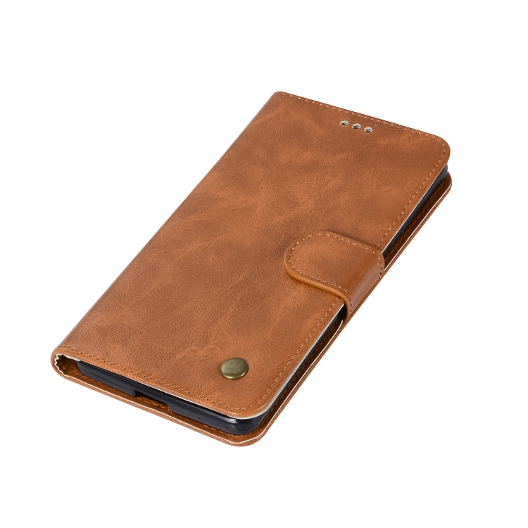 For Lenovo K5 Note Retro Copper Button Crazy Horse Horizontal Flip PU Leather Case with Holder & Card Slots & Wallet & Lanyard