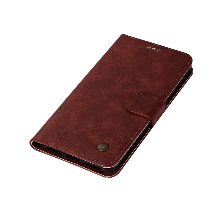 For Lenovo K6 Note Retro Copper Button Crazy Horse Horizontal Flip PU Leather Case with Holder & Card Slots & Wallet & Lanyard