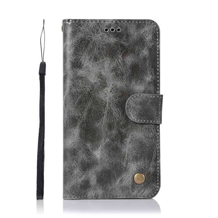 For Lenovo K6 Note Retro Copper Button Crazy Horse Horizontal Flip PU Leather Case with Holder & Card Slots & Wallet & Lanyard