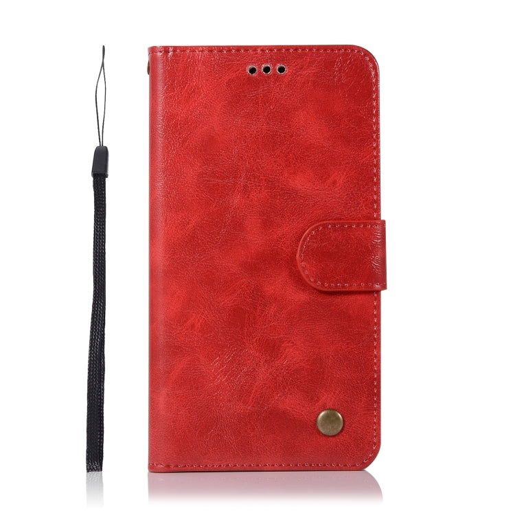For Lenovo K6 Note Retro Copper Button Crazy Horse Horizontal Flip PU Leather Case with Holder & Card Slots & Wallet & Lanyard