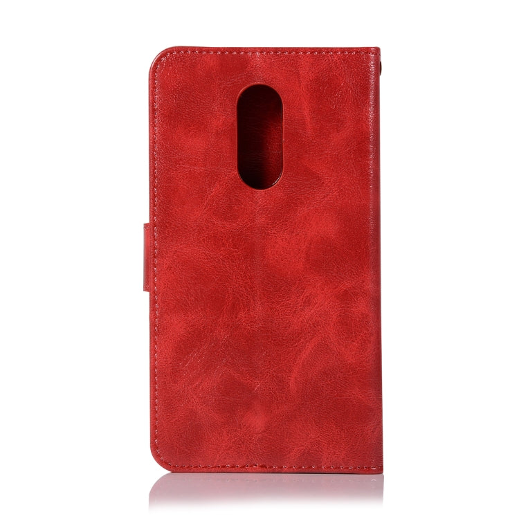 For Lenovo K6 Note Retro Copper Button Crazy Horse Horizontal Flip PU Leather Case with Holder & Card Slots & Wallet & Lanyard