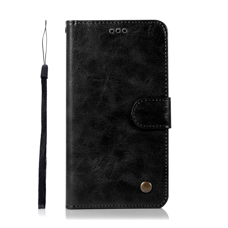 For Lenovo K6 Note Retro Copper Button Crazy Horse Horizontal Flip PU Leather Case with Holder & Card Slots & Wallet & Lanyard