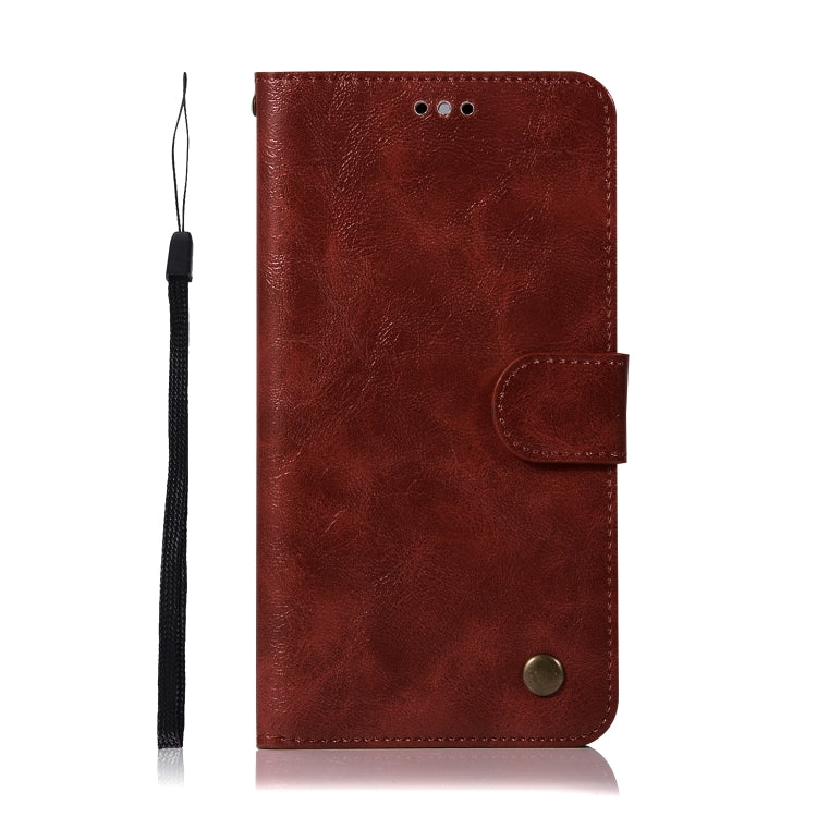 For Lenovo K8 Note Retro Copper Button Crazy Horse Horizontal Flip PU Leather Case with Holder & Card Slots & Wallet & Lanyard