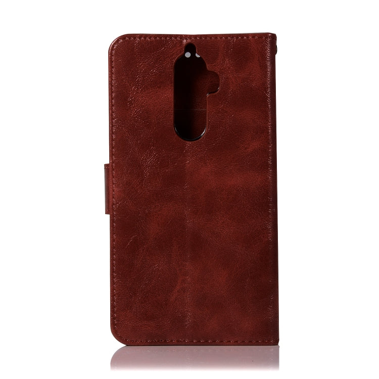For Lenovo K8 Note Retro Copper Button Crazy Horse Horizontal Flip PU Leather Case with Holder & Card Slots & Wallet & Lanyard