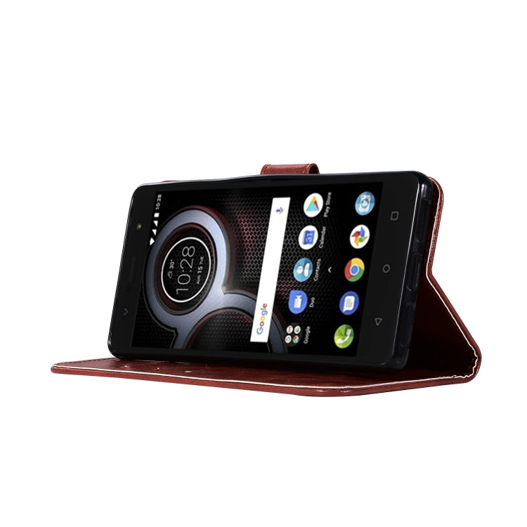For Lenovo K8 Note Retro Copper Button Crazy Horse Horizontal Flip PU Leather Case with Holder & Card Slots & Wallet & Lanyard