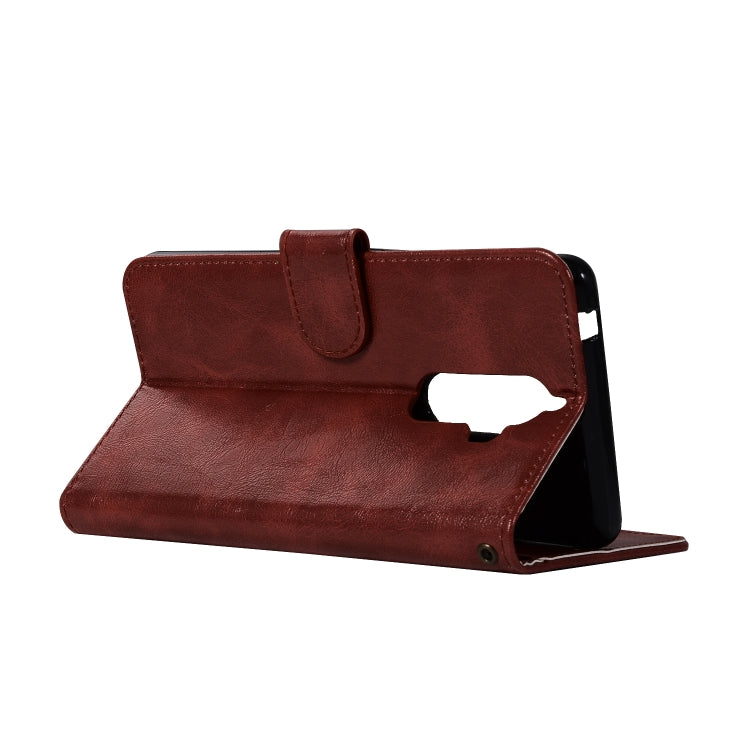 For Lenovo K8 Note Retro Copper Button Crazy Horse Horizontal Flip PU Leather Case with Holder & Card Slots & Wallet & Lanyard