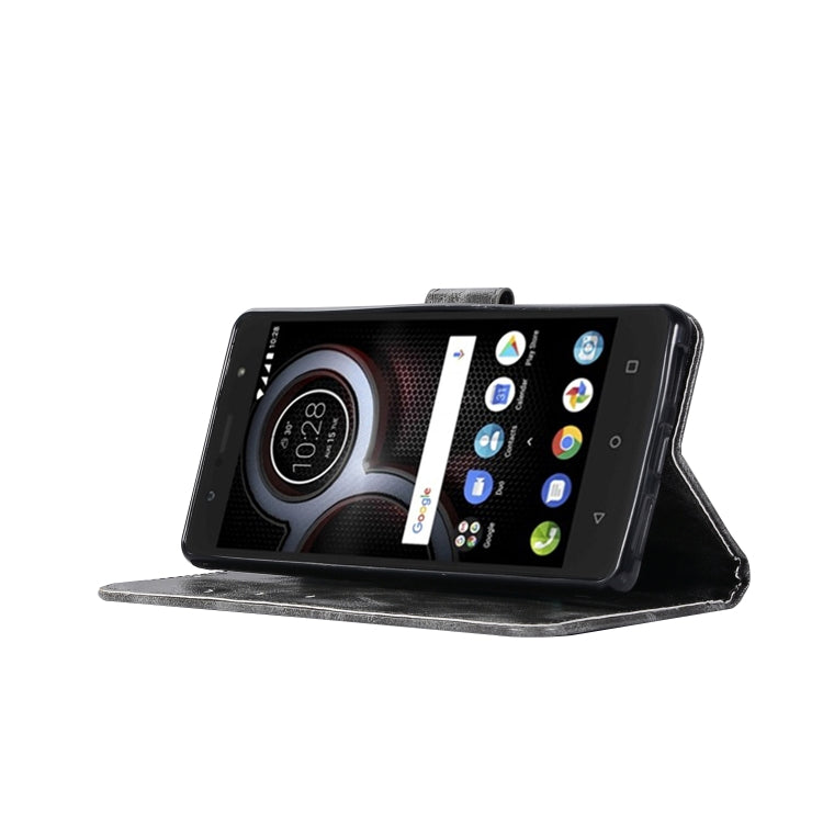 For Lenovo K8 Note Retro Copper Button Crazy Horse Horizontal Flip PU Leather Case with Holder & Card Slots & Wallet & Lanyard