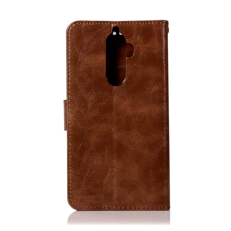 For Lenovo K8 Note Retro Copper Button Crazy Horse Horizontal Flip PU Leather Case with Holder & Card Slots & Wallet & Lanyard