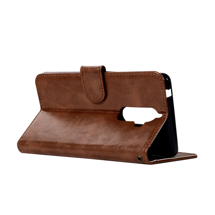 For Lenovo K8 Note Retro Copper Button Crazy Horse Horizontal Flip PU Leather Case with Holder & Card Slots & Wallet & Lanyard
