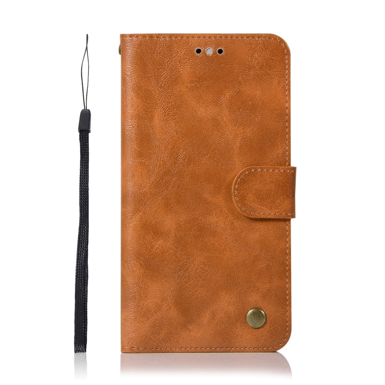 For Lenovo K8 Note Retro Copper Button Crazy Horse Horizontal Flip PU Leather Case with Holder & Card Slots & Wallet & Lanyard
