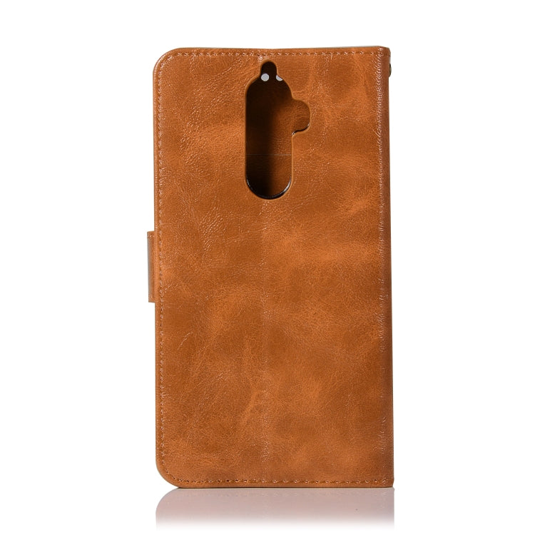 For Lenovo K8 Note Retro Copper Button Crazy Horse Horizontal Flip PU Leather Case with Holder & Card Slots & Wallet & Lanyard
