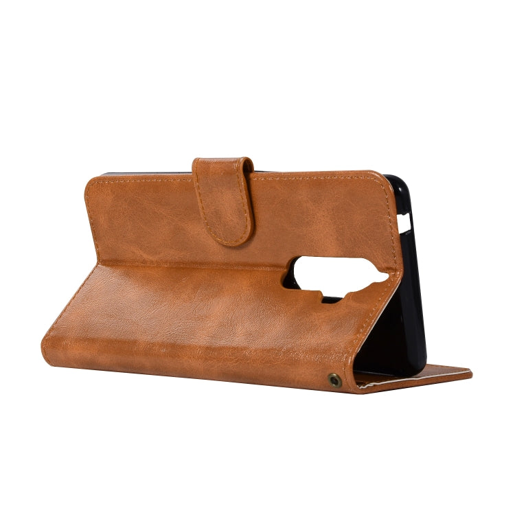 For Lenovo K8 Note Retro Copper Button Crazy Horse Horizontal Flip PU Leather Case with Holder & Card Slots & Wallet & Lanyard