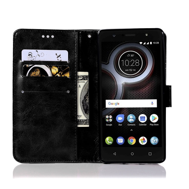 For Lenovo K8 Note Retro Copper Button Crazy Horse Horizontal Flip PU Leather Case with Holder & Card Slots & Wallet & Lanyard