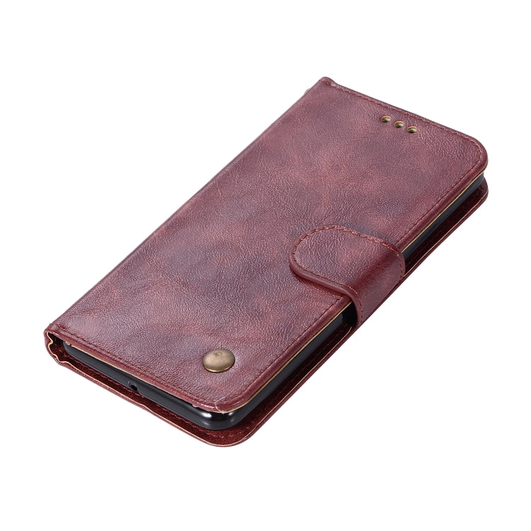 For Lenovo K6 Retro Copper Button Crazy Horse Horizontal Flip PU Leather Case with Holder & Card Slots & Wallet & Lanyard
