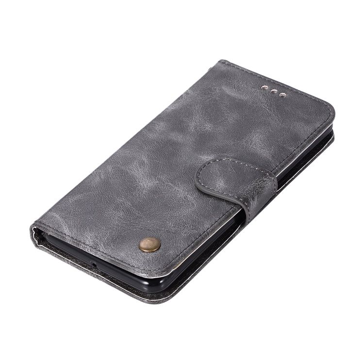 For Lenovo K6 Retro Copper Button Crazy Horse Horizontal Flip PU Leather Case with Holder & Card Slots & Wallet & Lanyard