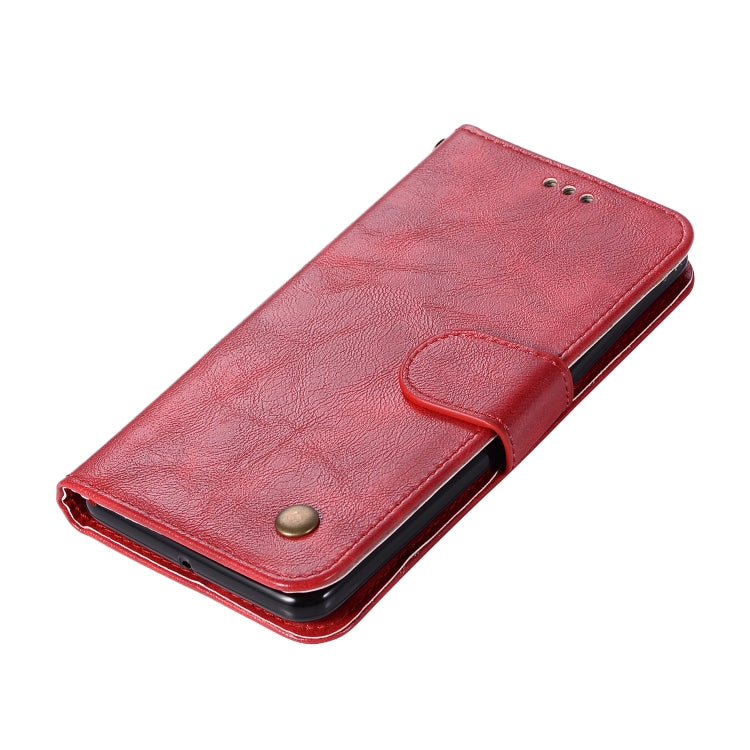 For Lenovo K6 Retro Copper Button Crazy Horse Horizontal Flip PU Leather Case with Holder & Card Slots & Wallet & Lanyard