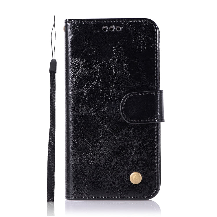 For Lenovo K6 Retro Copper Button Crazy Horse Horizontal Flip PU Leather Case with Holder & Card Slots & Wallet & Lanyard