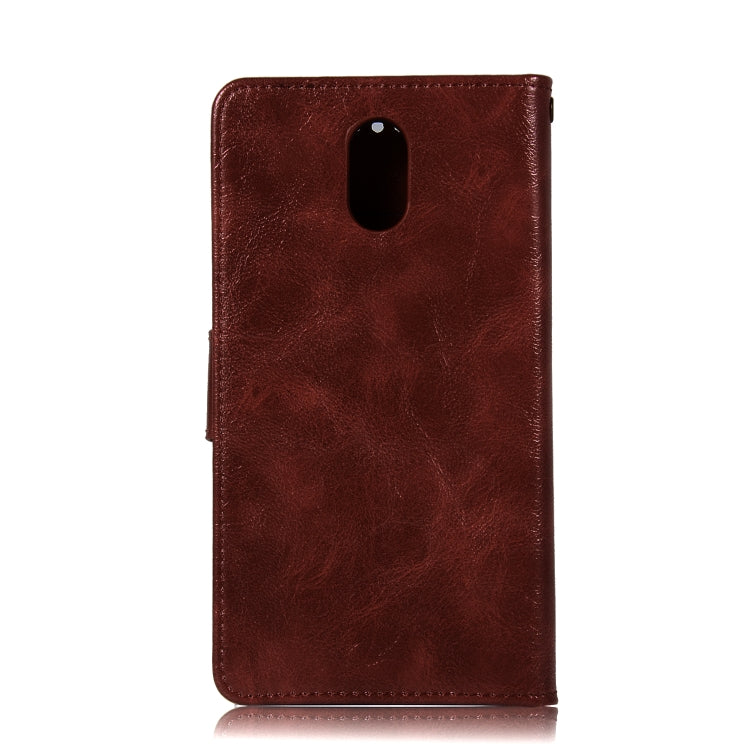 For Lenovo Vibe P1M Retro Copper Button Crazy Horse Horizontal Flip PU Leather Case with Holder & Card Slots & Wallet & Lanyard