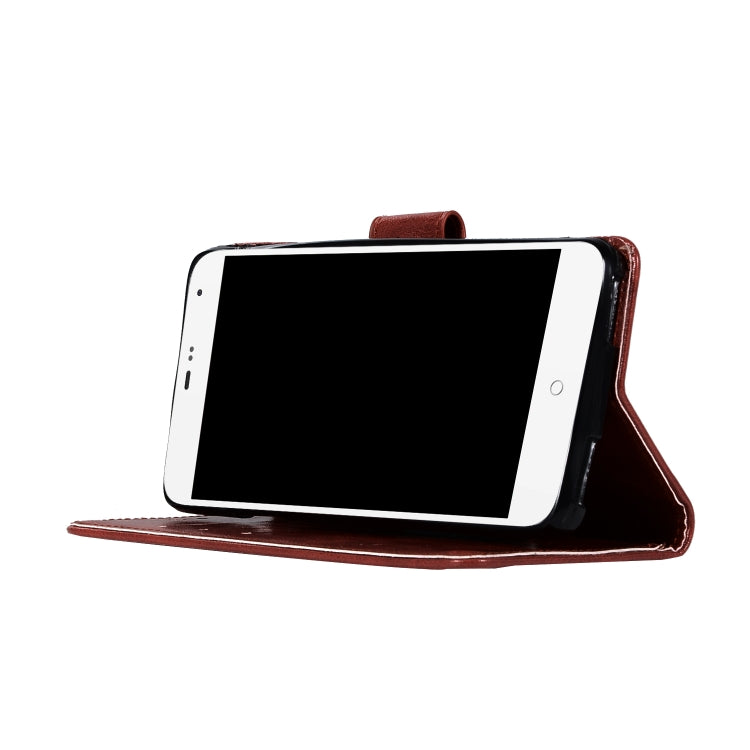 For Lenovo Vibe P1M Retro Copper Button Crazy Horse Horizontal Flip PU Leather Case with Holder & Card Slots & Wallet & Lanyard
