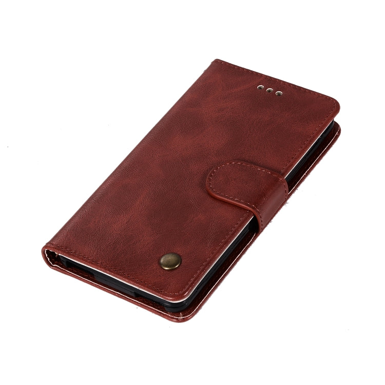 For Lenovo Vibe P1M Retro Copper Button Crazy Horse Horizontal Flip PU Leather Case with Holder & Card Slots & Wallet & Lanyard