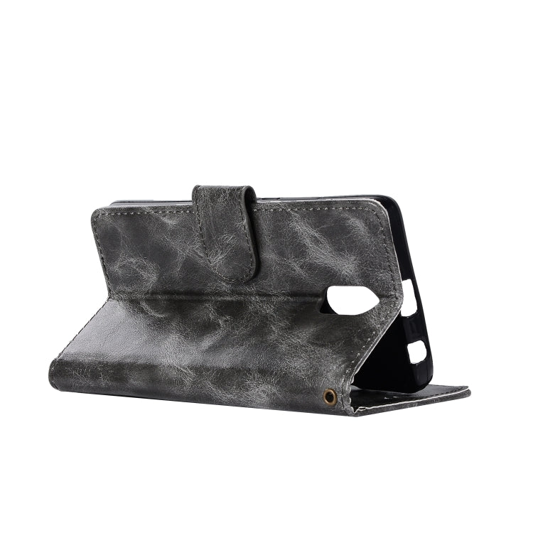 For Lenovo Vibe P1M Retro Copper Button Crazy Horse Horizontal Flip PU Leather Case with Holder & Card Slots & Wallet & Lanyard