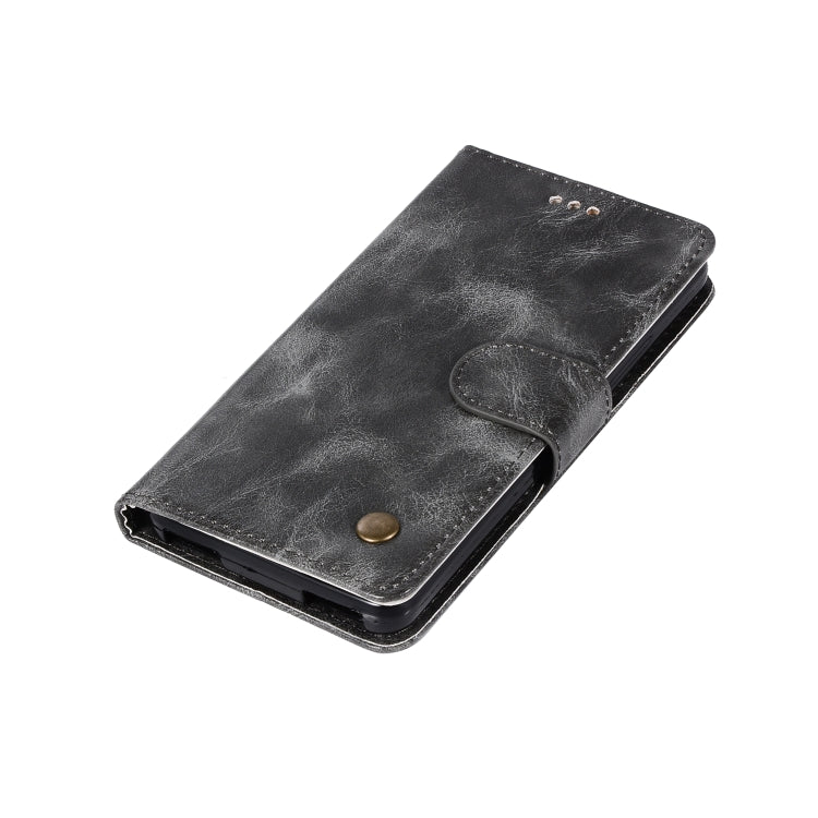 For Lenovo Vibe P1M Retro Copper Button Crazy Horse Horizontal Flip PU Leather Case with Holder & Card Slots & Wallet & Lanyard