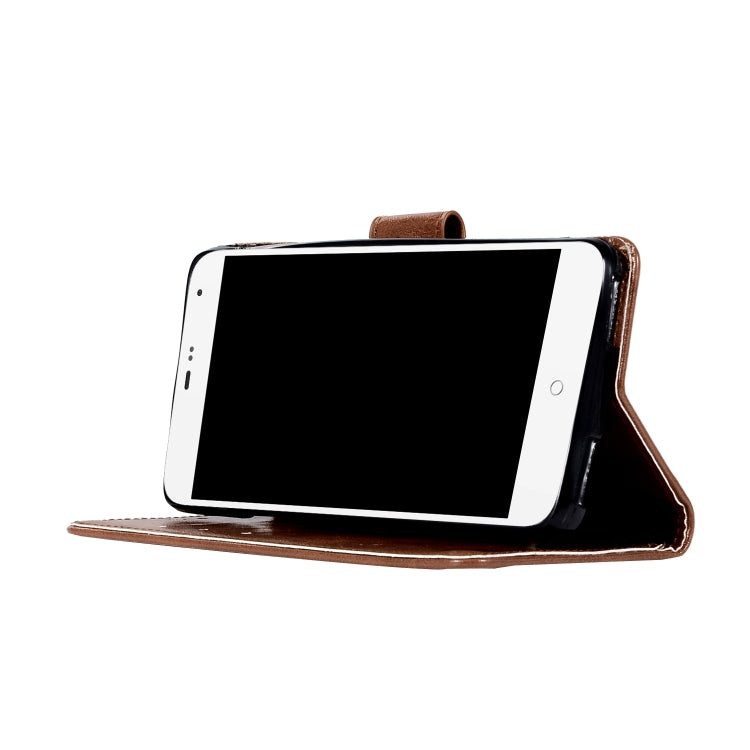 For Lenovo Vibe P1M Retro Copper Button Crazy Horse Horizontal Flip PU Leather Case with Holder & Card Slots & Wallet & Lanyard