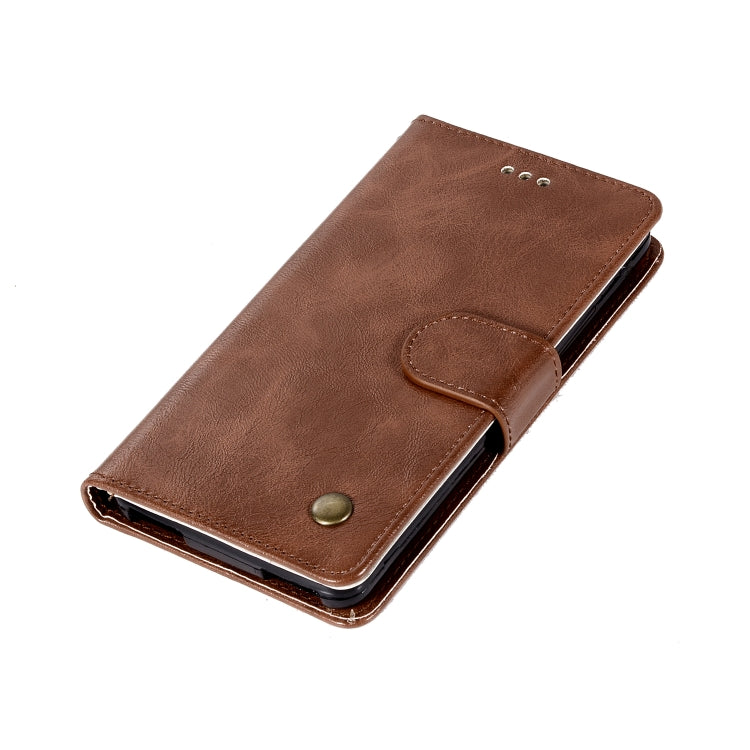 For Lenovo Vibe P1M Retro Copper Button Crazy Horse Horizontal Flip PU Leather Case with Holder & Card Slots & Wallet & Lanyard