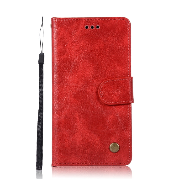 For Lenovo Vibe P1M Retro Copper Button Crazy Horse Horizontal Flip PU Leather Case with Holder & Card Slots & Wallet & Lanyard