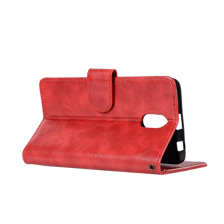 For Lenovo Vibe P1M Retro Copper Button Crazy Horse Horizontal Flip PU Leather Case with Holder & Card Slots & Wallet & Lanyard
