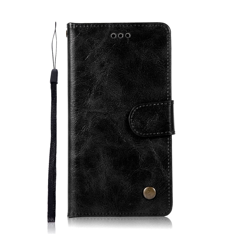 For Lenovo Vibe P1M Retro Copper Button Crazy Horse Horizontal Flip PU Leather Case with Holder & Card Slots & Wallet & Lanyard