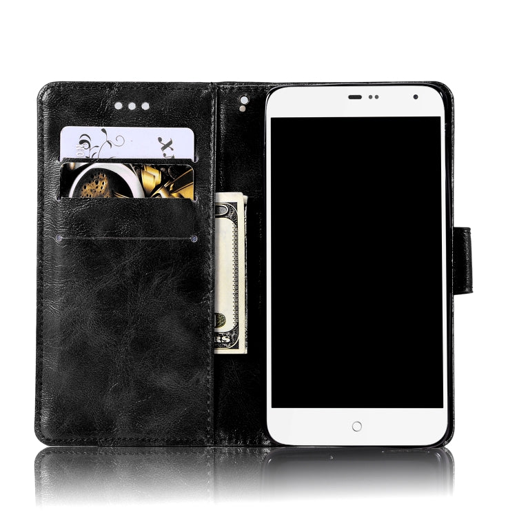 For Lenovo Vibe P1M Retro Copper Button Crazy Horse Horizontal Flip PU Leather Case with Holder & Card Slots & Wallet & Lanyard