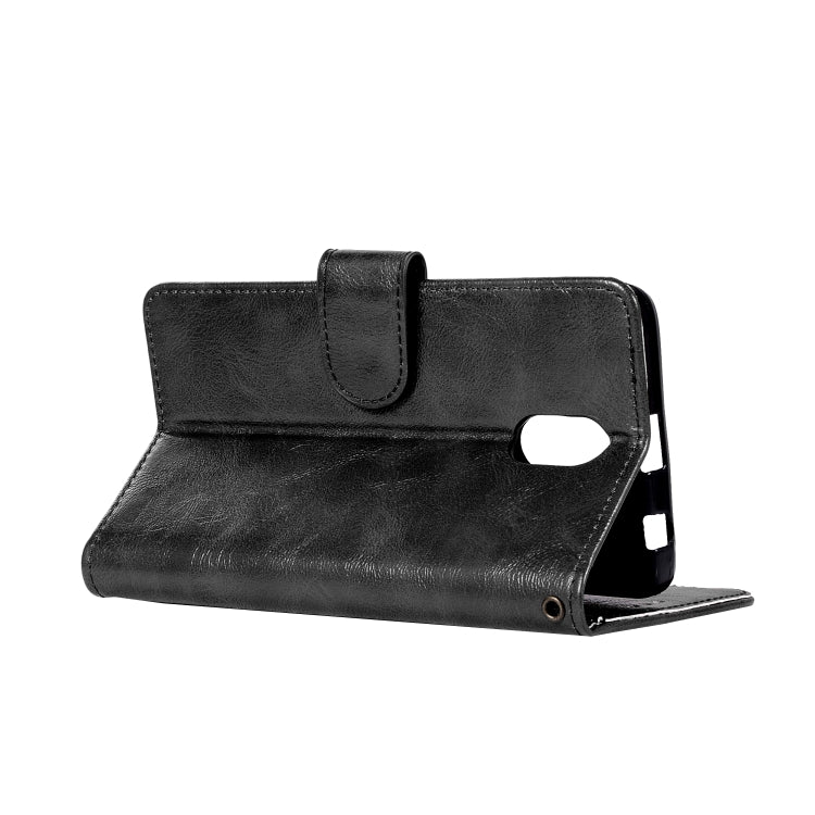 For Lenovo Vibe P1M Retro Copper Button Crazy Horse Horizontal Flip PU Leather Case with Holder & Card Slots & Wallet & Lanyard
