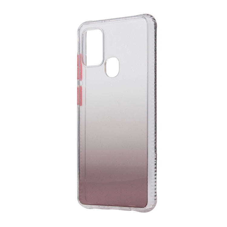 For Samsung Galaxy A21s Gradient Shockproof TPU + Acrylic Case with Detachable Buttons