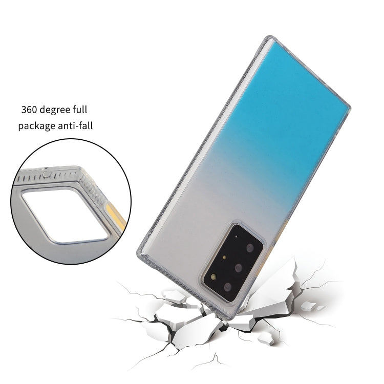 For Samsung Galaxy Note20 Ultra Gradient Shockproof TPU + Acrylic Case with Detachable Buttons