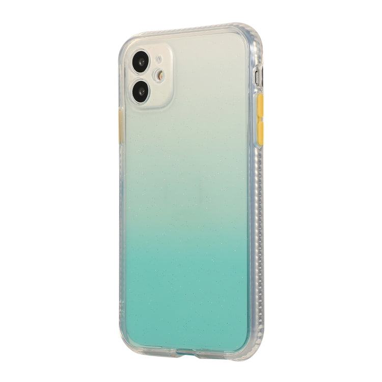 For iPhone 11 Gradient Shockproof TPU + Acrylic Case with Detachable Buttons